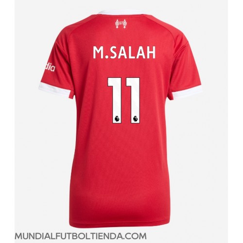 Camiseta Liverpool Mohamed Salah #11 Primera Equipación Replica 2025-26 para mujer mangas cortas